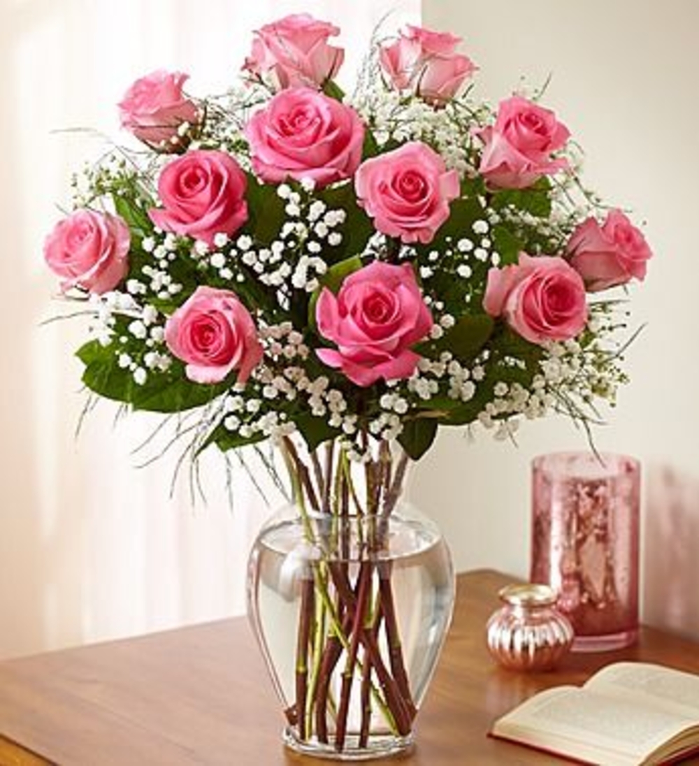 Premium Long Stem Pink Roses