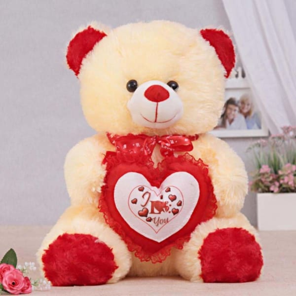 Teddy Bear with Red Heart ( 30 cms )