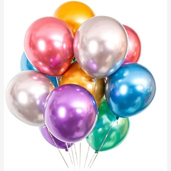 Colorful metallic balloons