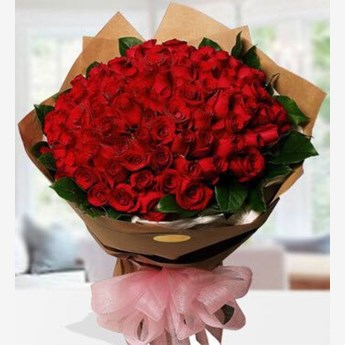 Arrangement of 100 Red Roses